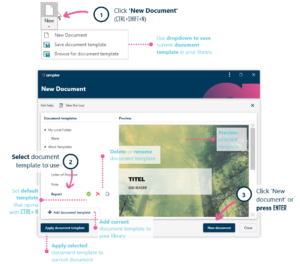 Create a new document from a template in the library - Ampler