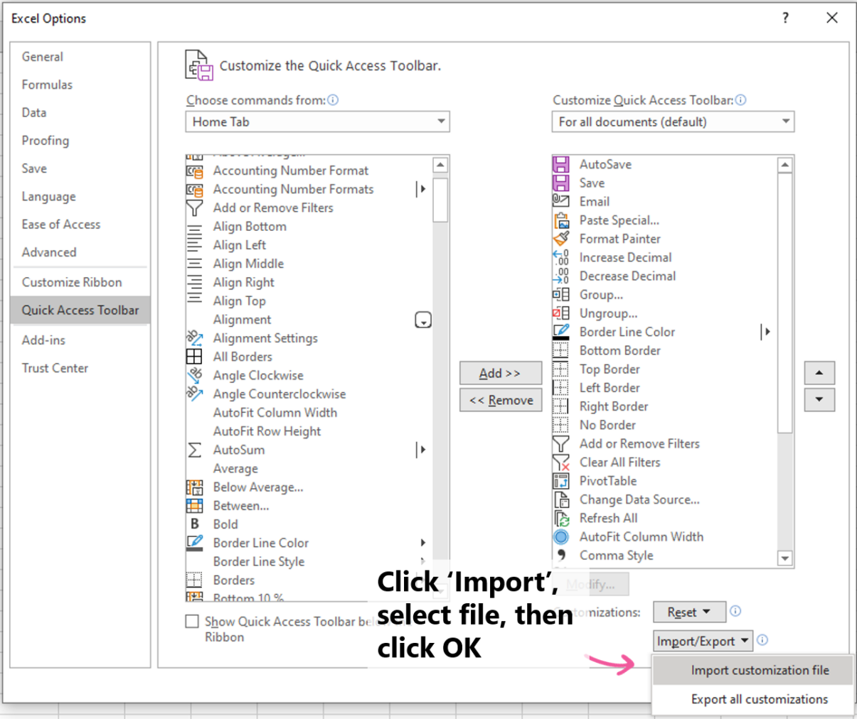 Best Practices For The Quick Access Toolbar In Microsoft Excel ...