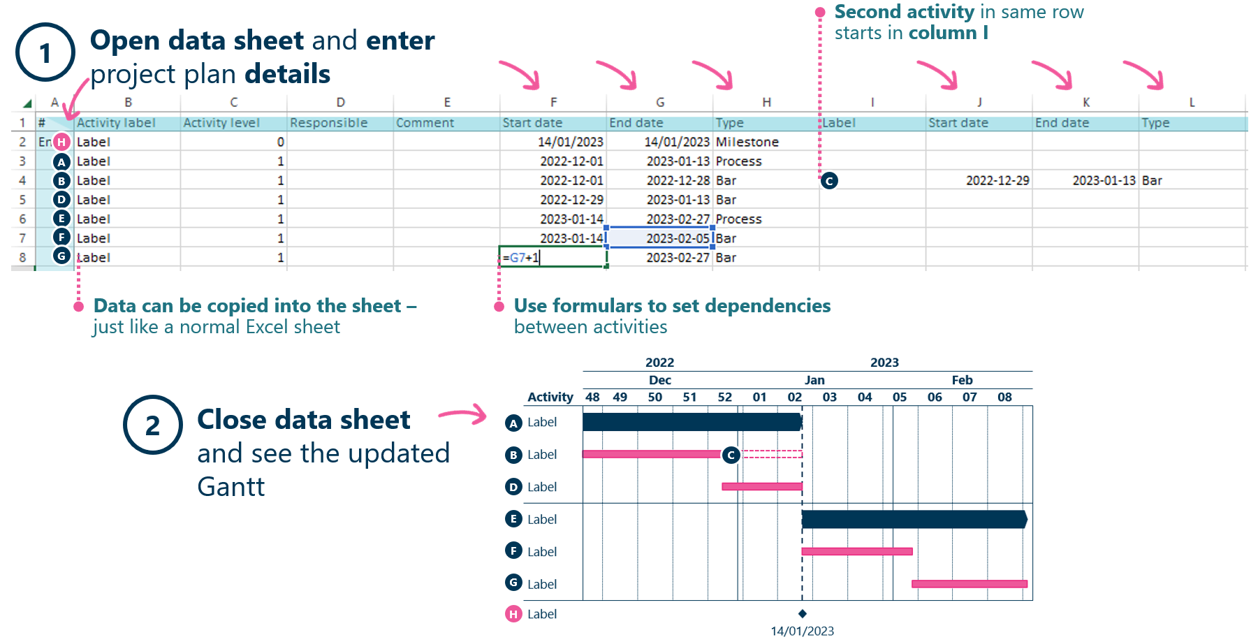 Build The Gantt Chart Through The Data Sheet - Next Generation Tools ...