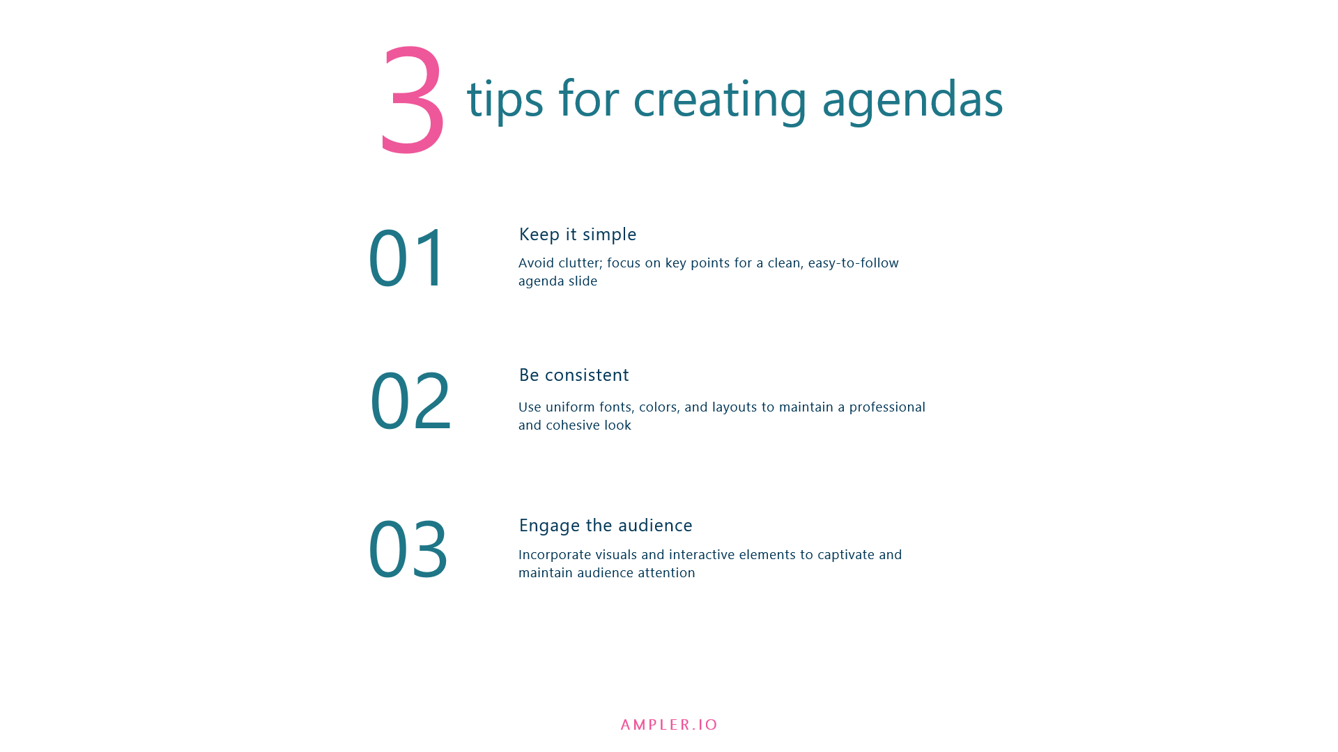 Three tips for creating agendas, whether you're using PowerPoint templates or have built your own template