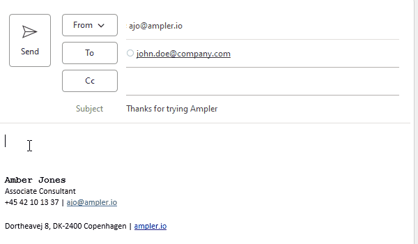 Easily save your templates and content in the embedded Outlook library