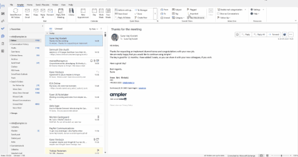 Elegant navigation and organisation of your mailbox