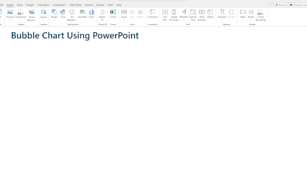 Insert bubble chart PowerPoint